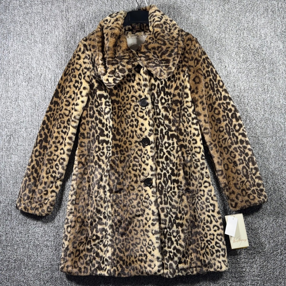 Weatherproof Faux Fur Coat Leopard Print Mob Wife Aesthetic Women Medium